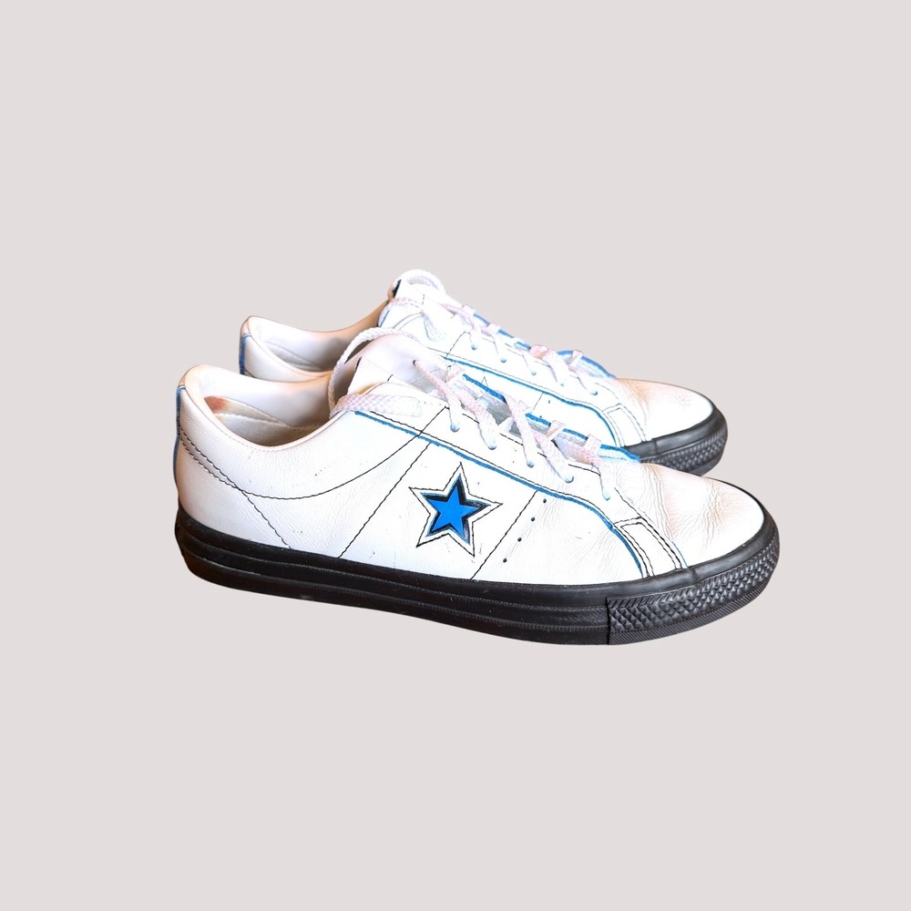 Converse x Eddie Cernicky One Star Pro Ox White Blue Leather Skate Shoes M6 W7.5